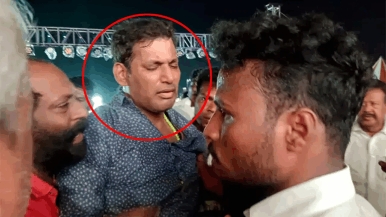 ವೇದಿಕೆ ಮೇಲೆಯೆ ಮೂರ್ಚೆ ತಪ್ಪಿದ ನಟ ವಿಶಾಲ್​: ಫ್ಯಾನ್ಸ್​ಗಳಲ್ಲಿ ಆತಂಕ