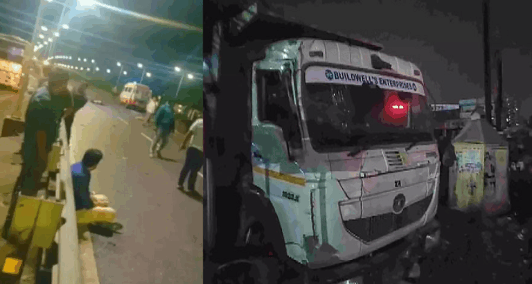 ಭೀಕರ ಅಪಘಾತ; ಕಾರ್​ ಪಲ್ಟಿಯಾಗಿ ಸುರಕ್ಷಿತವಾಗಿ ಹೊರ ಬಂದವರ ಮೇಲೆ ಹರಿದ ಲಾರಿ, 6 ಮಂದಿ ಸಾ*ವು