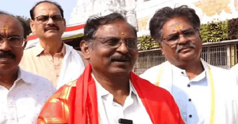 ತಿರುಪತಿಗೆ ಭೇಟಿ ಕೊಟ್ಟ ಇಸ್ರೋ ಅಧ್ಯಕ್ಷ ವಿ. ನಾರಾಯಣ