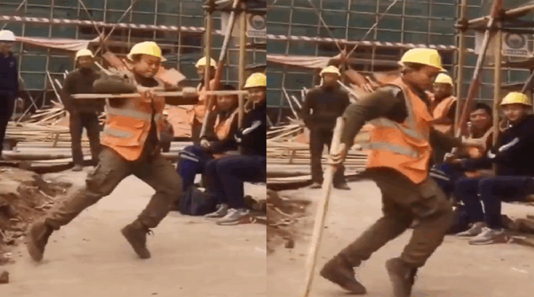 ಕಟ್ಟಡ ಕಾರ್ಮಿಕನ ಮೂನ್​ ವಾಕ್​ ನೃತ್ಯಕ್ಕೆ ನೆಟ್ಟಿಗರು ಫಿದಾ..!