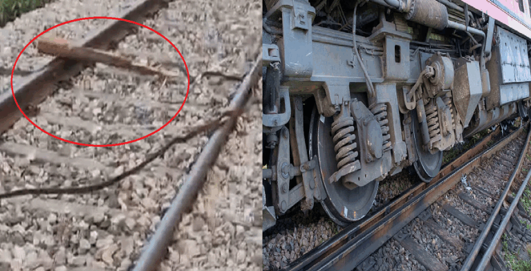 ರಾಜಧಾನಿ ಎಕ್ಸ್​ಪ್ರೆಸ್​ ಸೇರಿದಂತೆ 2 ರೈಲುಗಳ ಹಳಿ ತಪ್ಪಿಸಲು ವಿಫಲ ಯತ್ನ