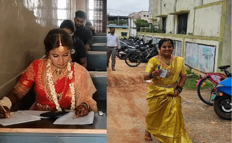 ಮದುವೆ ಮಧ್ಯೆ ಶಿಕ್ಷಣಕ್ಕೆ ಮಹತ್ವ: ತಾಳಿ ಕಟ್ಟಿಸಿಕೊಂಡು ಪರೀಕ್ಷೆಗೆ ಹಾಜರಾದ ಯುವತಿಯರು