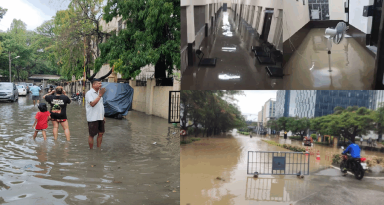 ಭಾರೀ ಮಳೆಗೆ ರಾಜಧಾನಿ ತತ್ತರ: ಸಿಸಿಬಿ ಕಛೇರಿಗೆ ನೀರು ನುಗ್ಗಿ ಅವಾಂತರ, ಈಜೀಪುರದಲ್ಲಿ ಈಜಾಡೋ ಪರಿಸ್ಥಿತಿ