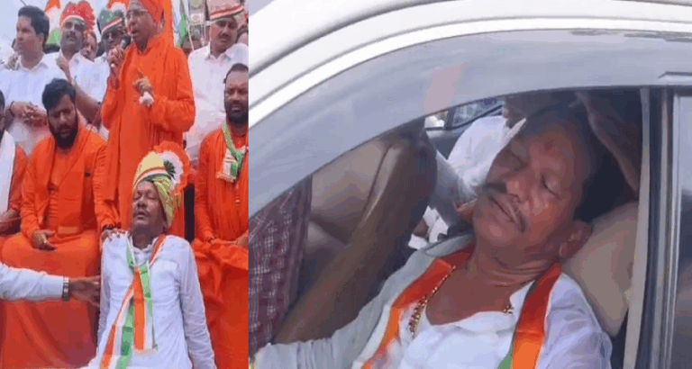 ತಿರಂಗ ಯಾತ್ರೆ ವೇಳೆ​ ಶಾಸಕ ಪ್ರಭು ಚೌಹಾಣ್​ ತೀವ್ರ ಅಸ್ವಸ್ಥ: ಆಸ್ಪತ್ರೆಗೆ ದಾಖಲು