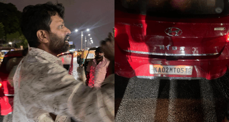 ರಸ್ತೆಯಲ್ಲಿದ್ದ ಮಳೆ ನೀರು ಕಾರಿನ ಮೇಲೆ ಹಾರಿದಕ್ಕೆ ಹಲ್ಲೆ; ಕೈ ಬೆರಳು ಕಚ್ಚಿ ವಿಕೃತಿ