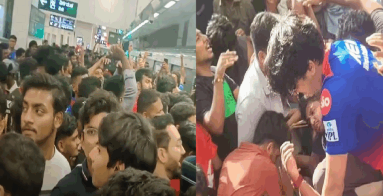 ಸಂಭ್ರಮಚರಣೆ ವೇಳೆ ಕಾಲ್ತುಳಿತ; ಮೆಟ್ರೋ ನಿಲ್ದಾಣಕ್ಕೆ ನುಗ್ಗಿದ ಅಭಿಮಾನಿಗಳು, ಸಂಚಾರದಲ್ಲಿ ವ್ಯತ್ಯಯ