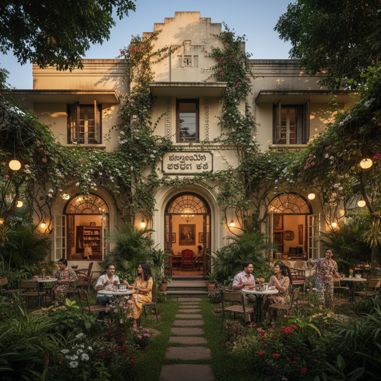 ಬೆಂಗಳೂರಿನ ಮನಮೋಹಕ ಗಾರ್ಡನ್ ಕೆಫೆ 1980ರ ದಶಕದ ಆರ್ಟ್ ಡೆಕೊ ಬಂಗಲೆಯಲ್ಲಿ ನೆಲೆಗೊಂಡಿದೆ