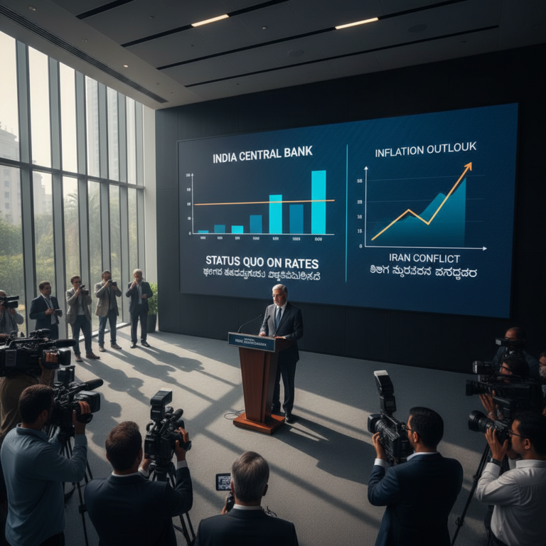 ಭಾರತದ ಕೇಂದ್ರೀಯ ಬ್ಯಾಂಕ್ ಬಡ್ಡಿದರಗಳನ್ನು ಯಥಾಸ್ಥಿತಿಯಲ್ಲಿರಿಸಿದೆ; ಇರಾನ್ ಯುದ್ಧದಿಂದ ಹಣದುಬ್ಬರ ಅಪಾಯ ಹೆಚ್ಚಳ