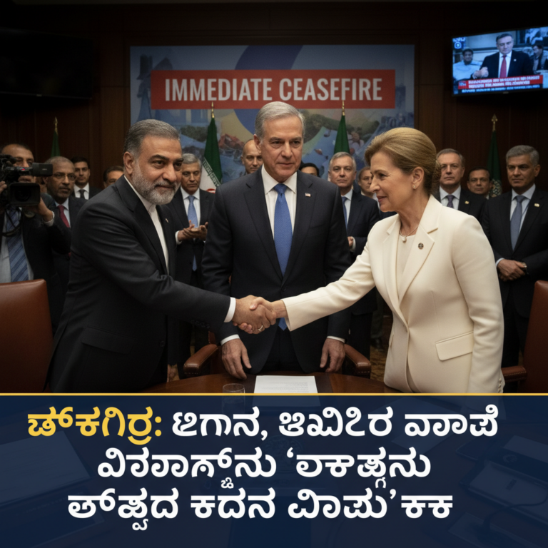 ಬ್ರೇಕಿಂಗ್: ಇರಾನ್, ಅಮೆರಿಕ ಮತ್ತು ಮಿತ್ರರಾಷ್ಟ್ರಗಳು ‘ತಕ್ಷಣದ ಕದನ ವಿರಾಮ’ಕ್ಕೆ ಒಪ್ಪಿಗೆ ಸೂಚಿಸಿವೆ ಎಂದು ಪಾಕಿಸ್ತಾನ ಪ್ರಧಾನಿ ದೃಢಪಡಿಸಿದ್ದಾರೆ.