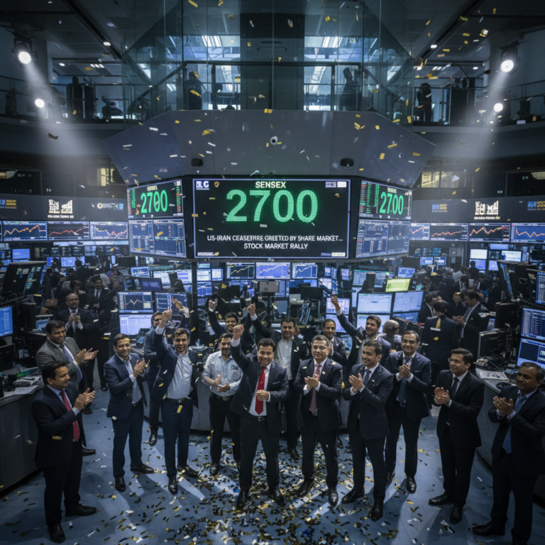 ಷೇರು ಮಾರುಕಟ್ಟೆ ರ್ಯಾಲಿ: ಯುಎಸ್-ಇರಾನ್ ಕದನ ವಿರಾಮಕ್ಕೆ ಭವ್ಯ ಸ್ವಾಗತ ನೀಡಿದ ಷೇರು ಮಾರುಕಟ್ಟೆ… ಸೆನ್ಸೆಕ್ಸ್ 2700 ಅಂಕಗಳ ಜಿಗಿತ