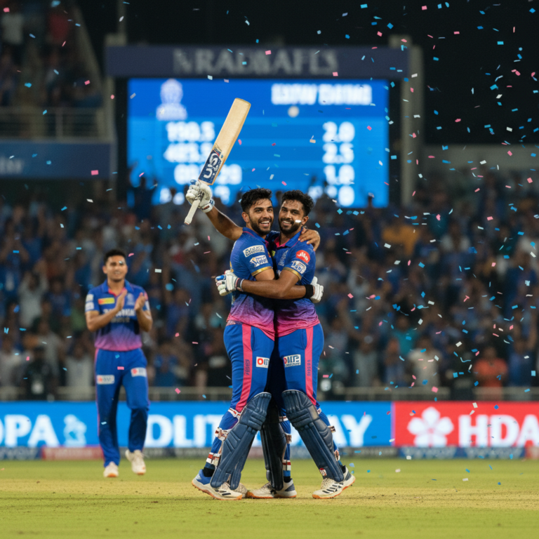 ಸೂರ್ಯವಂಶಿ, ಜುರೆಲ್ ಅರ್ಧಶತಕ: ಆರ್‌ಸಿಬಿ ವಿರುದ್ಧ ರಾಜಸ್ಥಾನ್ ರಾಯಲ್ಸ್‌ಗೆ ಭರ್ಜರಿ ಜಯ