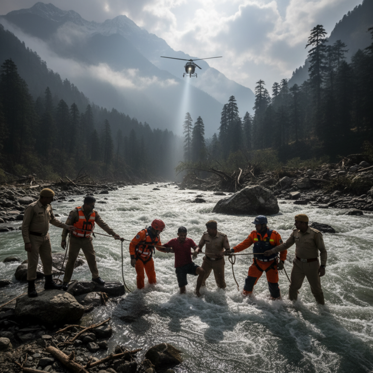 ಚಮೋಲಿಯಲ್ಲಿ ನದಿಯಲ್ಲಿ ಸಿಲುಕಿದ್ದ ಕರ್ನಾಟಕದ ಯುವಕನ ರಕ್ಷಣೆ: ಪೊಲೀಸ್, SDRF, ಅರಣ್ಯ ಇಲಾಖೆಯಿಂದ ಜಂಟಿ ಕಾರ್ಯಾಚರಣೆ