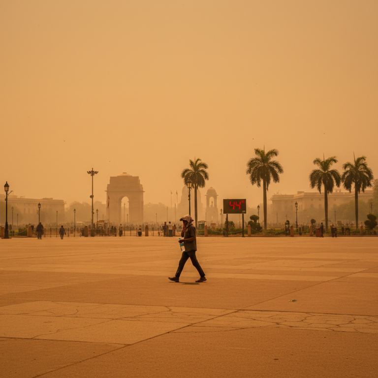 ರಾಷ್ಟ್ರ ರಾಜಧಾನಿ ದೆಹಲಿ ತತ್ತರ: 44 ಡಿಗ್ರಿ ಸೆಲ್ಸಿಯಸ್‌ಗೆ ಏರಿದ ತಾಪಮಾನ, ಹವಾಮಾನ ಇಲಾಖೆಯಿಂದ ಆರೆಂಜ್ ಅಲರ್ಟ್ ಜಾರಿ