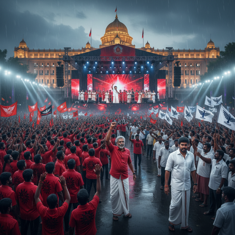ತಮಿಳುನಾಡು ವಿಧಾನಸಭಾ ಚುನಾವಣೆ 2026: ಡಿಎಂಕೆ ಗೆಲುವಿನತ್ತ, ವಿಜಯ್‌ರ ಟಿಿವಿಕೆ ಪ್ರಮುಖ ವಿರೋಧ ಪಕ್ಷವಾಗಿ ಹೊರಹೊಮ್ಮುವ ಸಾಧ್ಯತೆ