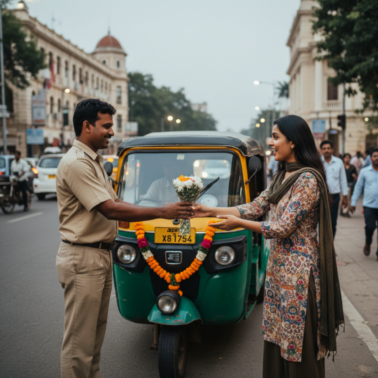 ಬೆಂಗಳೂರು ಆಟೋ ಚಾಲಕರ ಬಗ್ಗೆ ಇರುವ ಗ್ರಹಿಕೆ ಬದಲು? ಹೂವುಗಳನ್ನು ಮೆಚ್ಚಿದ ಮಹಿಳೆಗೆ ಚಾಲಕ ನೀಡಿದ ಅನಿರೀಕ್ಷಿತ ಉಡುಗೊರೆ!