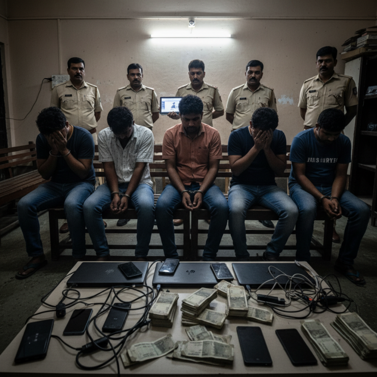 ಬೆಂಗಳೂರಿನಲ್ಲಿ ಬೃಹತ್ ಐಪಿಎಲ್ ಆನ್‌ಲೈನ್ ಬೆಟ್ಟಿಂಗ್ ಜಾಲ ಭೇದನೆ: ಐವರು ಆರೋಪಿಗಳು ಅಂದರ್